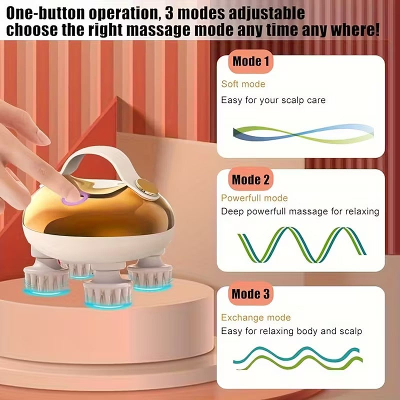 NNETM Electric Scalp Massager Rechargeable Head Massager